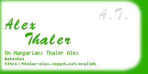 alex thaler business card